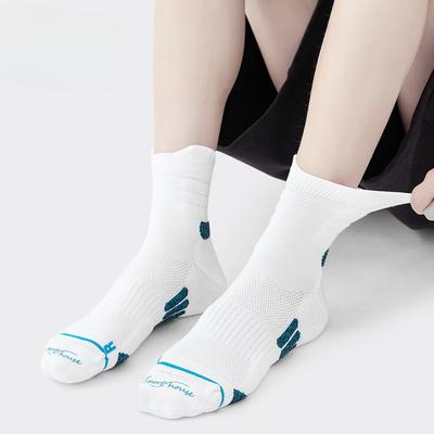 Herren Frühling Sommer Atmungsaktiv Schnelltrocknend Handtuchboden Rutschfest Sport Tennis Röhrensocken