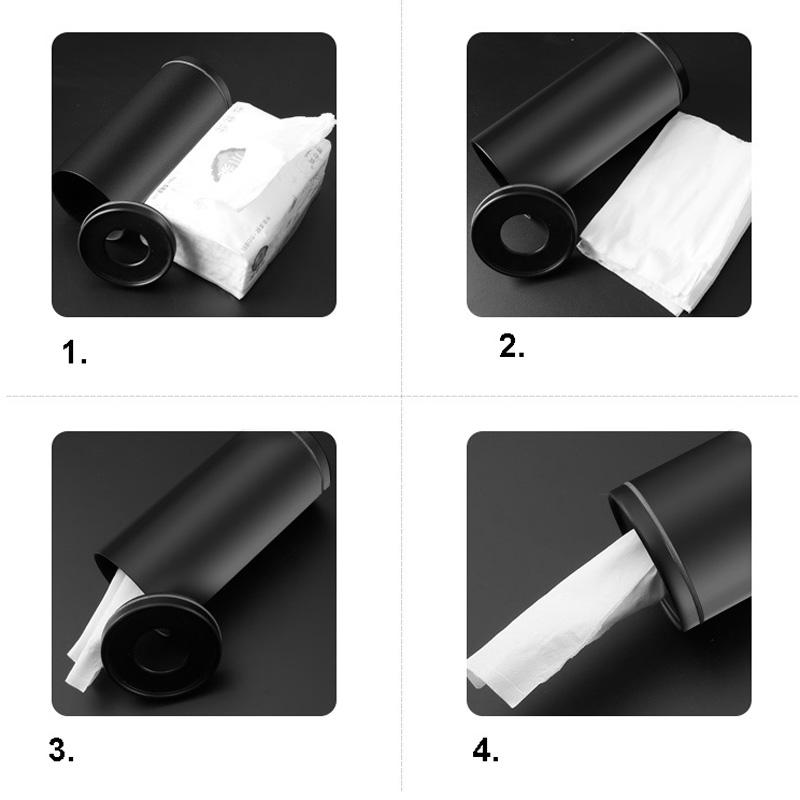 Creative Car Tissue Box Metal Paper Towel Tube Auto Tissue Paper Holder Case Car Home for Girls Car Interior
