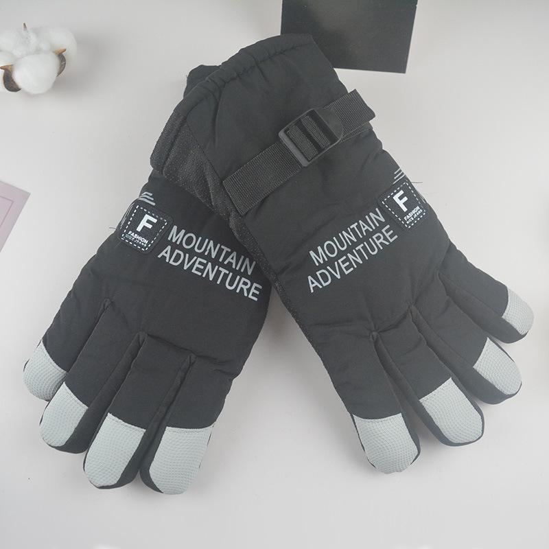 Autumn and Winter New Men's Fleece Thickened Thermal Gloves