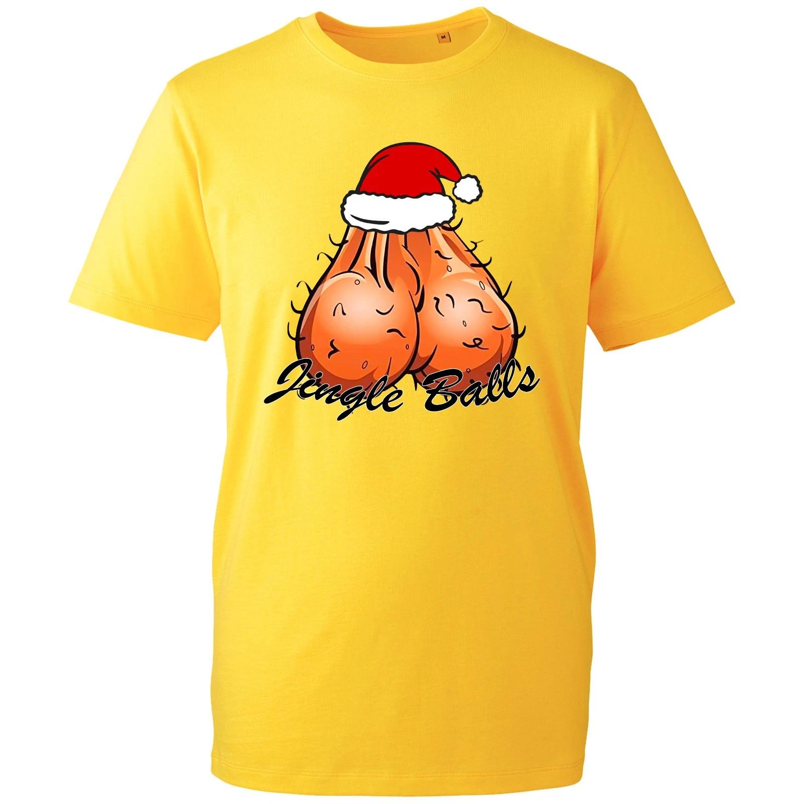 Tinsel T*ts Funny Santa Cap Jingle Ball Xmas Stag Do Rude Joke Graphic T-Shirt 3XL
