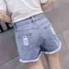 Vintage Blue Wide leg Denim Shorts for Women Summer Casual Sexy High Waist Ripped Jeans Shorts Female Solid Loose Plus Size Lady Shorts 24206