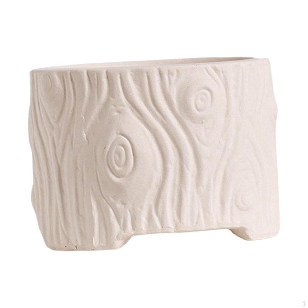 Cute Ceramic Flower Planter Pot Bonsai Container Small Ornament Vase for Home Balcony Desktop Living