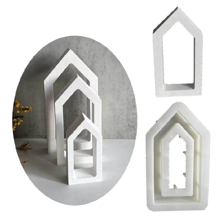 House Silicone Mould Concrete Gypsum Mould DIY Aromatherapy Candle Resin Molds