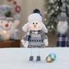 Christmas Decoration, Blue Fabric Doll, Cute Ski Swing Snowman Decoration, Christmas Tree Decoration, Christmas Tree Ornaments Swaying