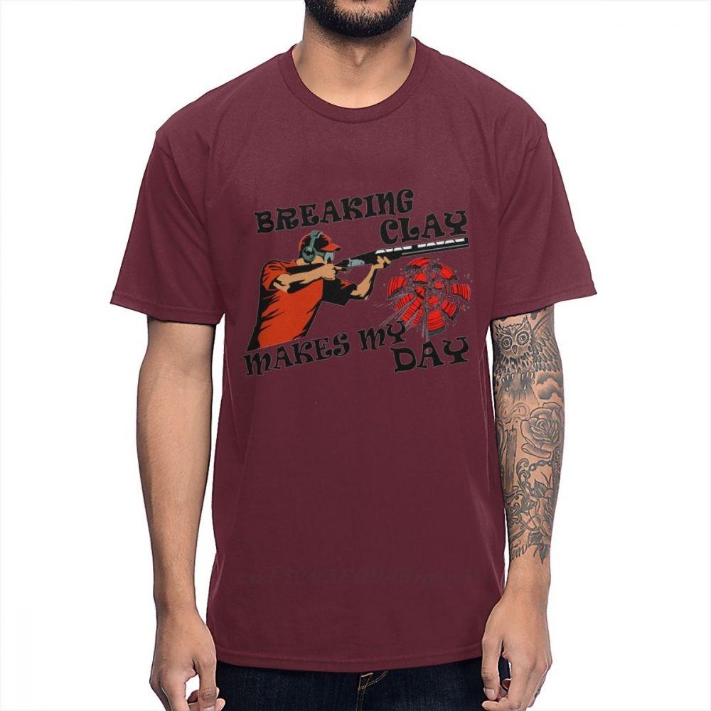 

Man Leisure Clay Trap Shooting For Skeet Shooting Fans T Shirt Round Neck Comfortable Cotton Anime Homme Tshirt S