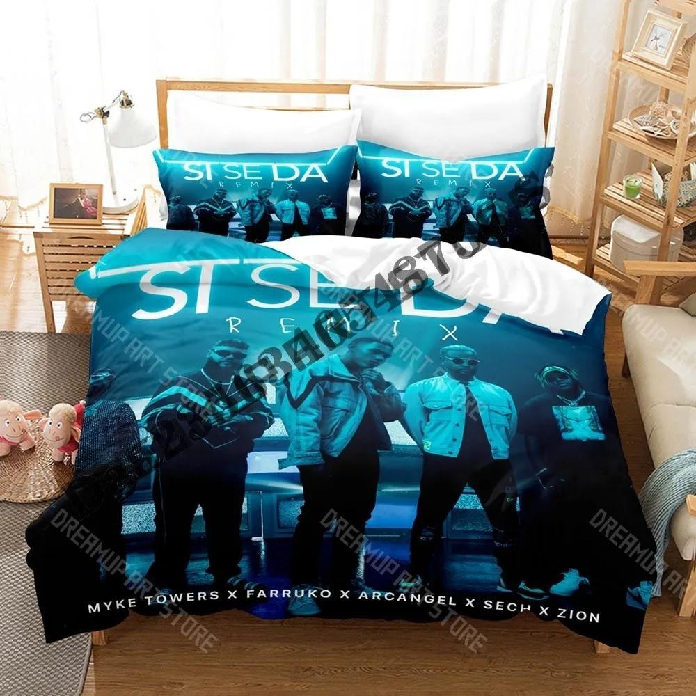 3D Print Myke Towers Bedding Set Single Twin Full Queen King Size Bed Set Adult Kid Bedroom Duvetcover Sets Anime Bed