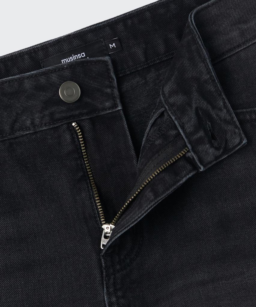Musinsa Standard Woman Women'S Low-Rise Denim Mini Scotts [Washed Black]