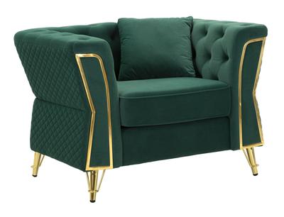 Armchair Emy Green With Cushion Cm 104X83X76