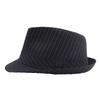 British black and white striped cloth jazz hat spring and autumn top hat men's new casual versatile sun hat