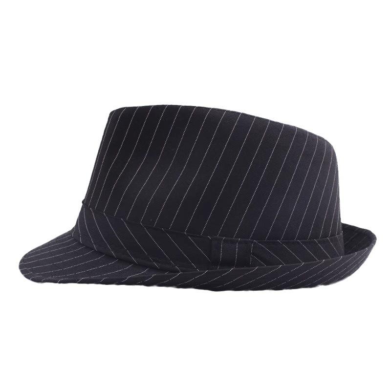 British black and white striped cloth jazz hat spring and autumn top hat men's new casual versatile sun hat