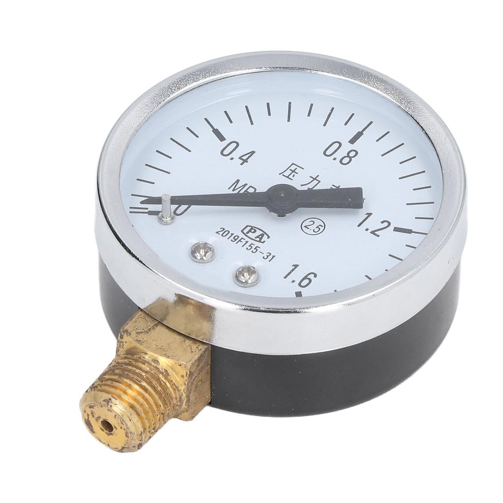 Pressure Gauge 1 4 NPT Transparent Dial Accuracy Level 2.5 Pressure Gauge with Stainless Steel Housing for Air Pressure
