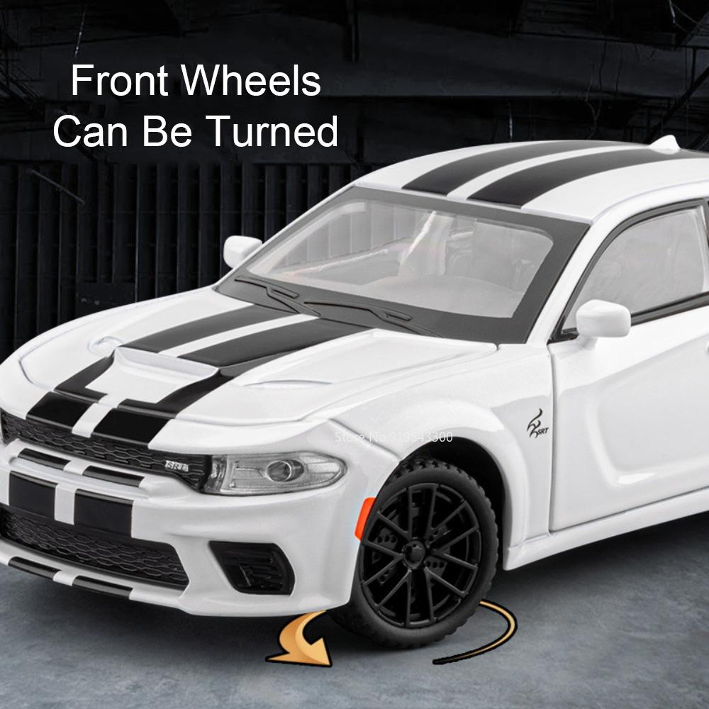 1:32 Scale Charger 1970 Classic Car Model Toy Alloy Diecasting Pull Back Sports Cars Models Sound Light Gifts for Kids Boys
