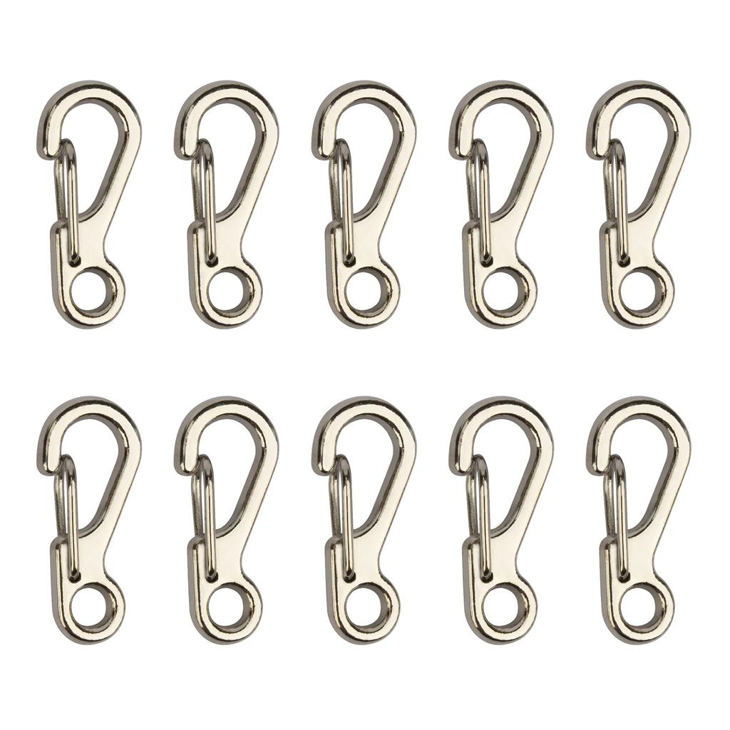 TEMLUM Carabiner, Small Mini Carabiner, Set of 10, Snap Hook,