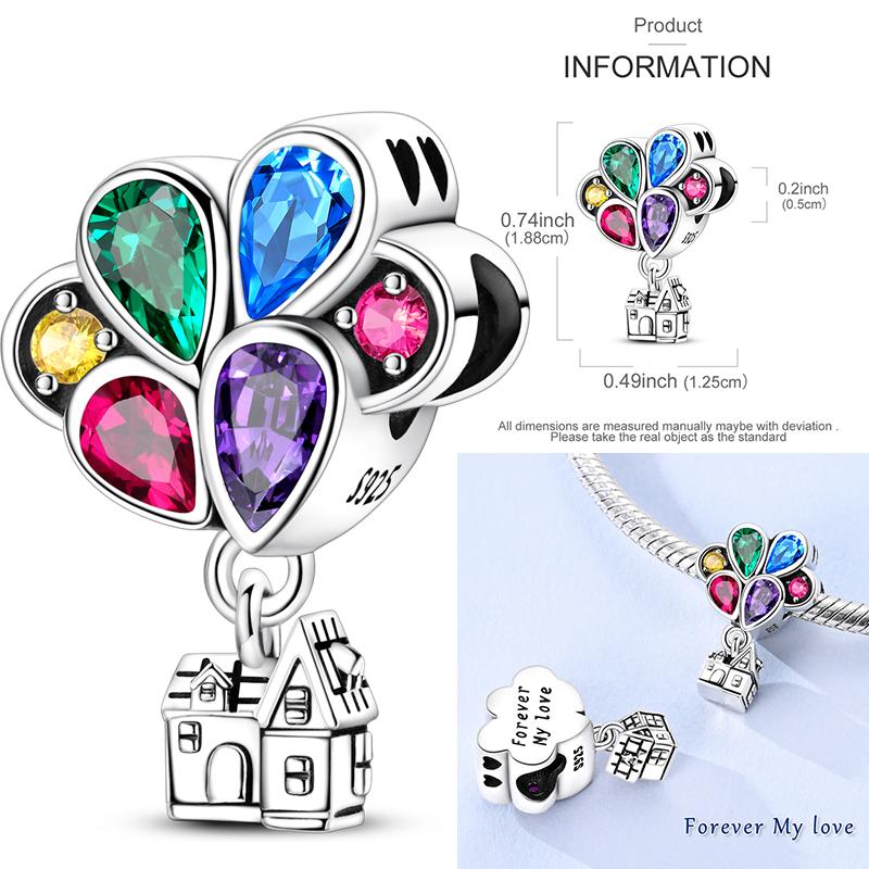 Blue Zircon Series Charms Copper Snowflake Flower Owl Dolphin Castle Winter Beads Fit Bracelet Diy Charm Jewelry Making Gift