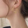 1 Pair Gold/Silver Hoop Earrings for Women, Chunky Triple Split Hoop Earrings, Multi Hoop Statement