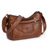 Crossbody Bag Middle-aged Women's Bag Soft Leather Large Capacity Multi-layer Shoulder Bag