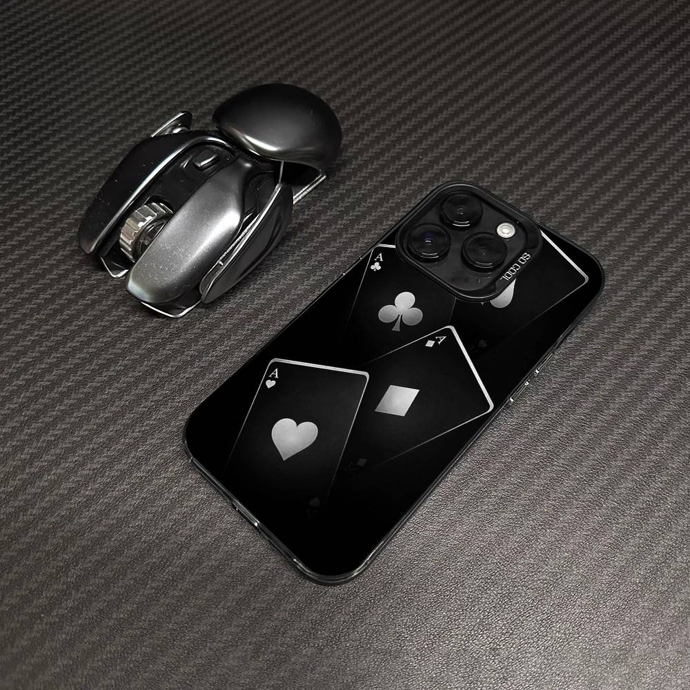 Poker Pattern Game Color Phone Case For IPhone 17 16 15 14 13 12 11 Pro Max Plus Pro Shell