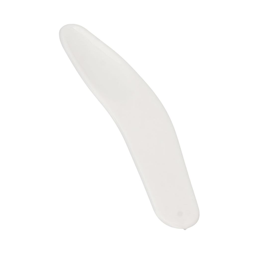 50pcs Mini Cosmetic Cream Spatula Curved Shaped Reusable Eye Cream Applicator for Nail Glue White