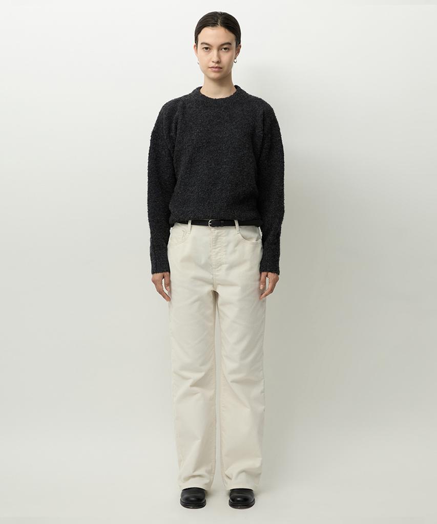 Leopeusaideuhwaiteulabel Boucle Crewneck Knit Charcoal