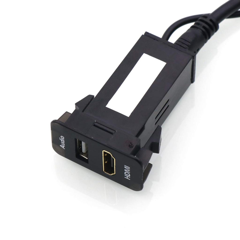 USB Input Port & HDMI Input Port Audio Parts Switch Hole Panel for Toyota Hilux VIGO and Other Vehicles