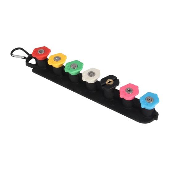 Spray Nozzle Set Pressure Washer Nozzle Tips with Nozzle Holder Universal Quick Connect Metal Nozzles Kit for Watering Plants Washing Cars