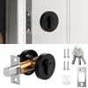Round Door Latch Zinc Alloy Effective Protection Anti Theft Deadbolt Lock Single Cylinder Deadbolt for 35mm-50mm Door Thickness