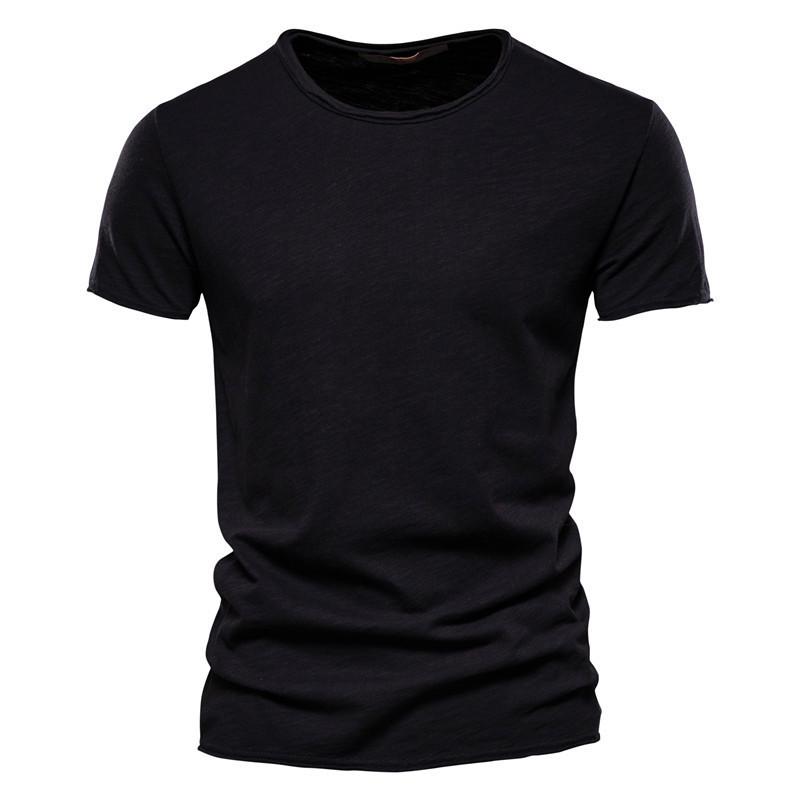 Sommer Herren Uni Bambus Baumwolle V-Ausschnitt T-Shirt - Heißverkaufender Europäischer & Amerikanischer Stil