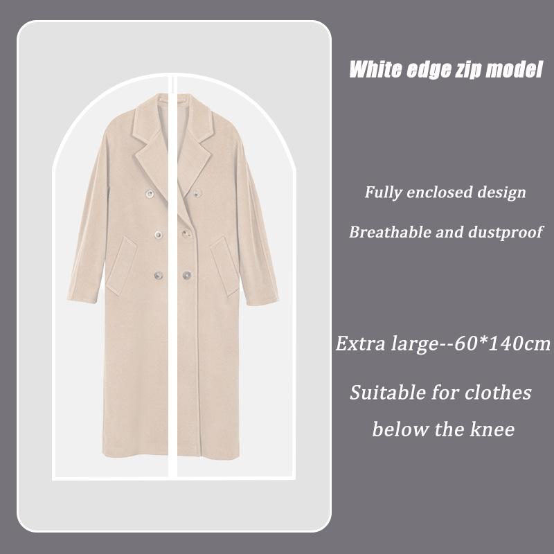 Clothes Dust Cover Home Washable Coat Dust Bag Waterproof Transparent Hanging Clothes Bag Suit Cover Storage 80/100/120/140cm