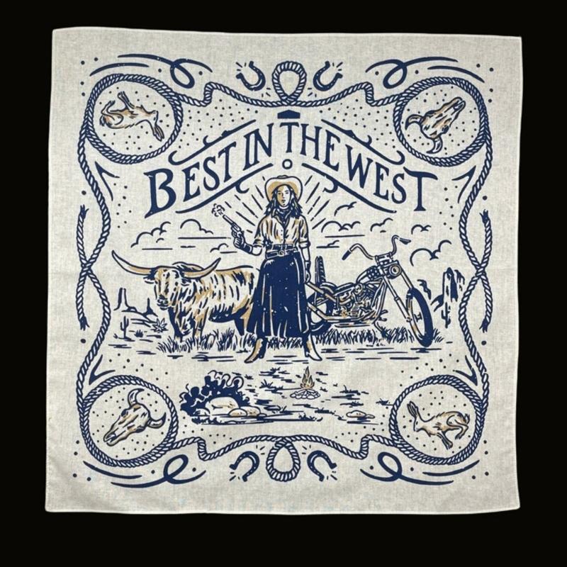 Hip Hop Hair Scarves Wrap Wild Western Pattern Headwraps Exquisite Head Kerchief Head Scarf Head Scarf Photo Props