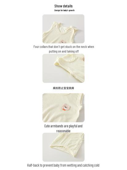 Summer Sleeveless Baby Vest - Thin Newborn Belly Protector Base Layer