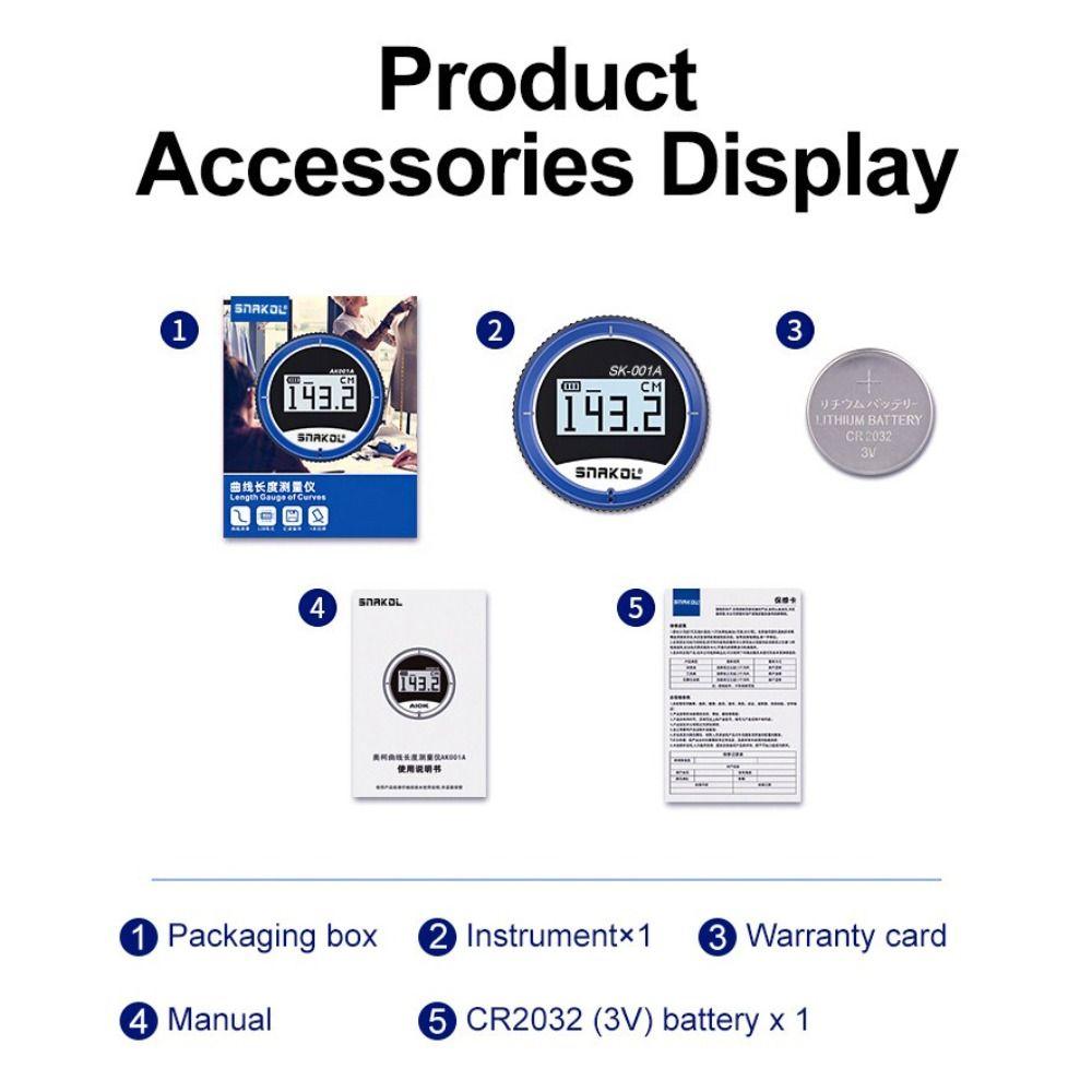 LCD Display Electronic Digital Tape Measure Long Distance Rolling Measuring Tool  Irregular Object