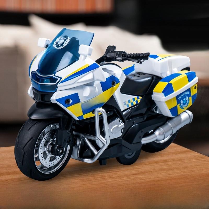 Alloy Inertia Motorcycle Model With Alloy And Plastic Materials For Kids Collectors