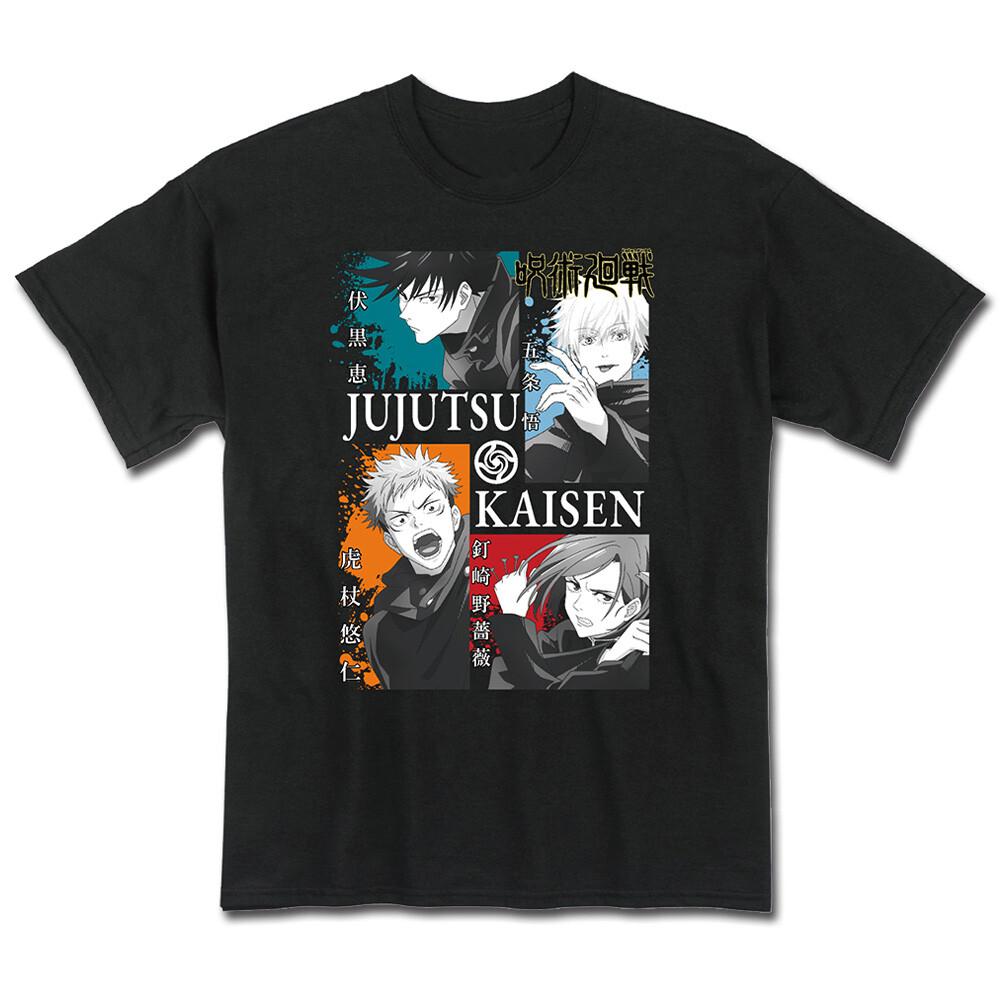 Jujutsu Kaisen Yuji Megumi Nobara Gojo Licensed Adult T-shirt Great Eastern L