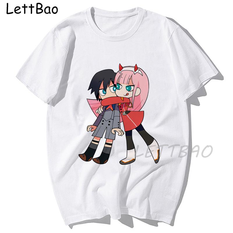 Darling In The Franxx Anime Vintage Tees Funny T Shirt Zero Two Hentai O Neck
