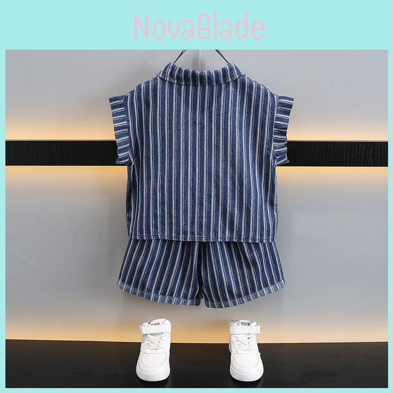 Trendy Summer Boys Sleeveless Outfit 2024 Stylish Two Piece Set For Ages 3 To 4