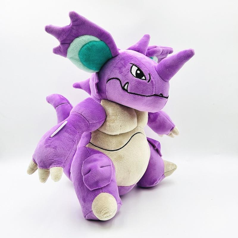 New Purple Nidoking Plush Toy Pokémon Doll Cute Soft Plush Collectible Figure Gift for Children and Adult Anime Fans Home Decoration Suitable Birthday