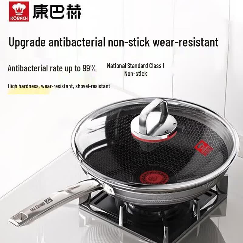 Kangbakh 32cm Non-stick Double Honeycomb Wok