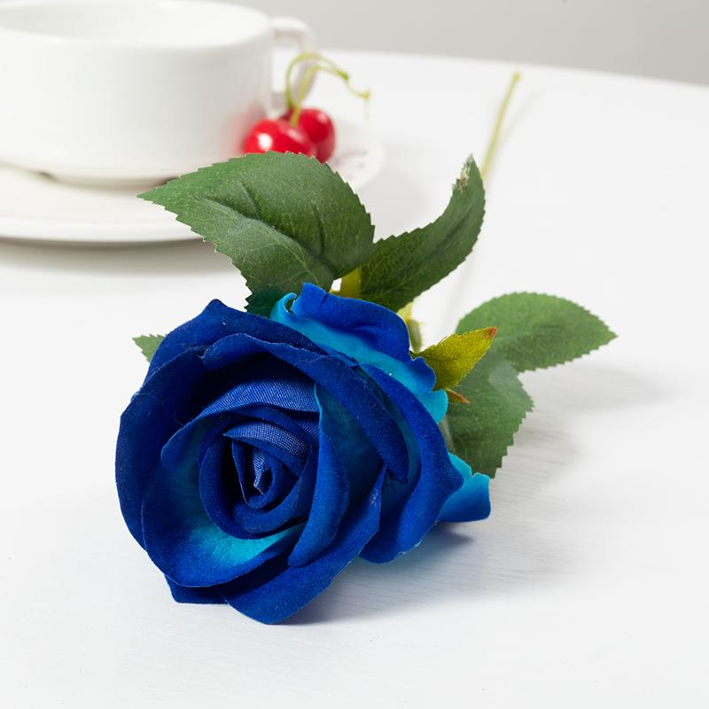 5PCS Silk Luxury Rose Artificial Flower Rose Long Branch Wedding Bridal Decor Fake Valentine's Day Christmas Home Decoration