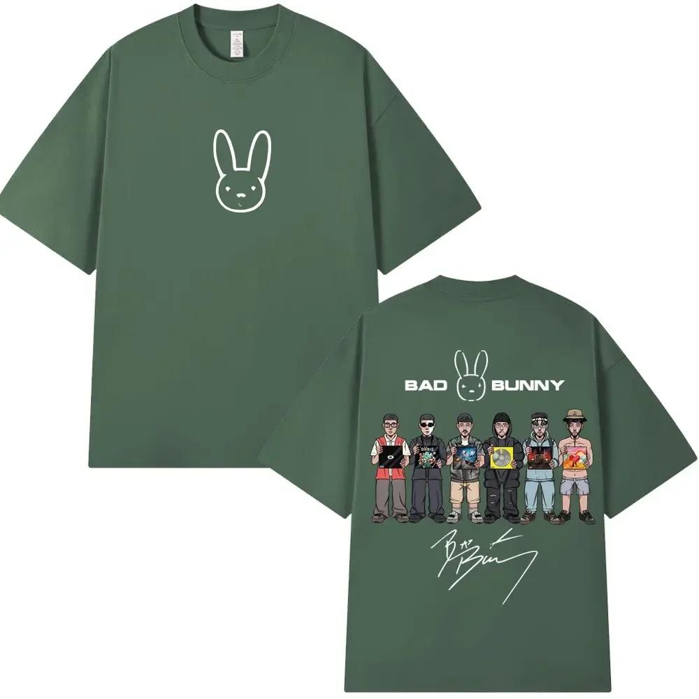 Rapper Bad Bunny Album Cover Print Tshirt Debi Tirar Mas Fotos Dtmf T Shirt Unisex Wounisex Clothe Fashion Hip Hop Oversized Tshirts