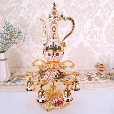 Home Hotel European Wine Pot High-end Gifts Home Hotel Sterling Silver Wine Pot Teapot Cup Holder Set