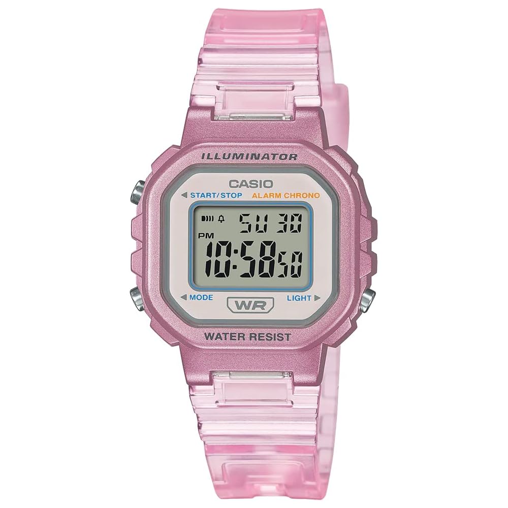 Casio Chipkashi LA-20WHS-4A Digital Watch Clear Pink for Women Girls Kids