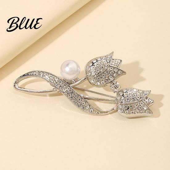 Decorative Collar Pin Women Alloy Brooch Pin Tulip Shape Lapel