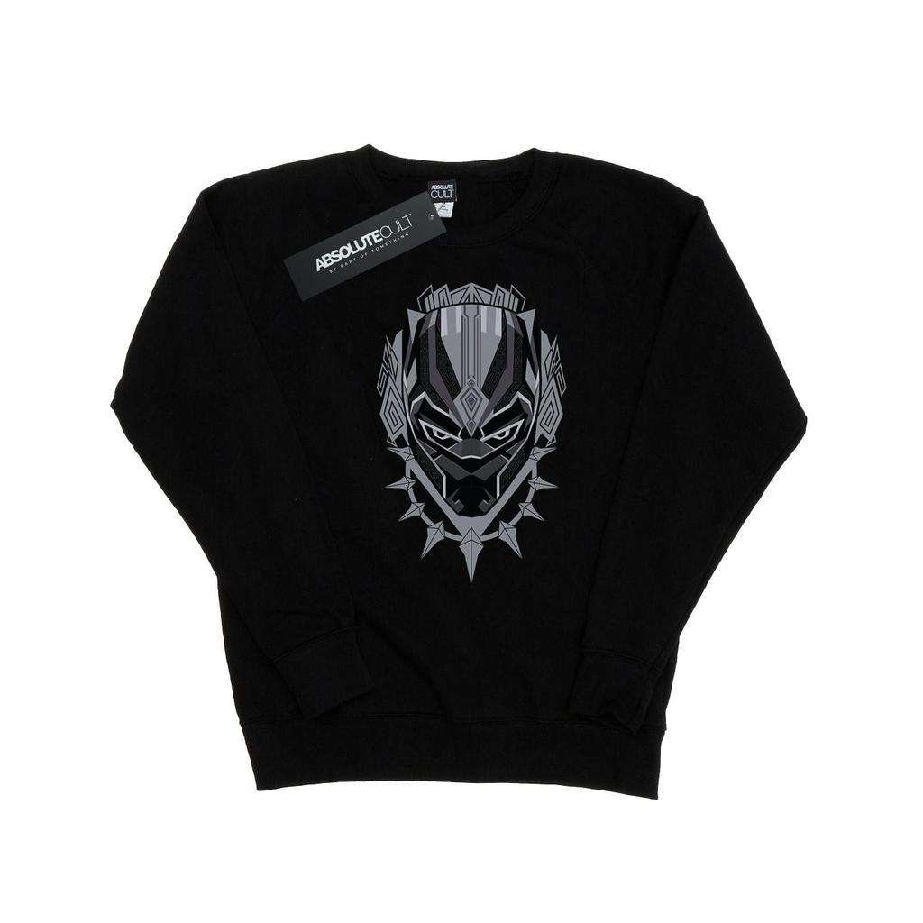 Marvel Womens/Ladies Black Panther Head Sweatshirt