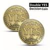 YES or NO Flip Decision Coin - Metal Choose Coin, Fun Answer Coin, Choose Commemorative Coin