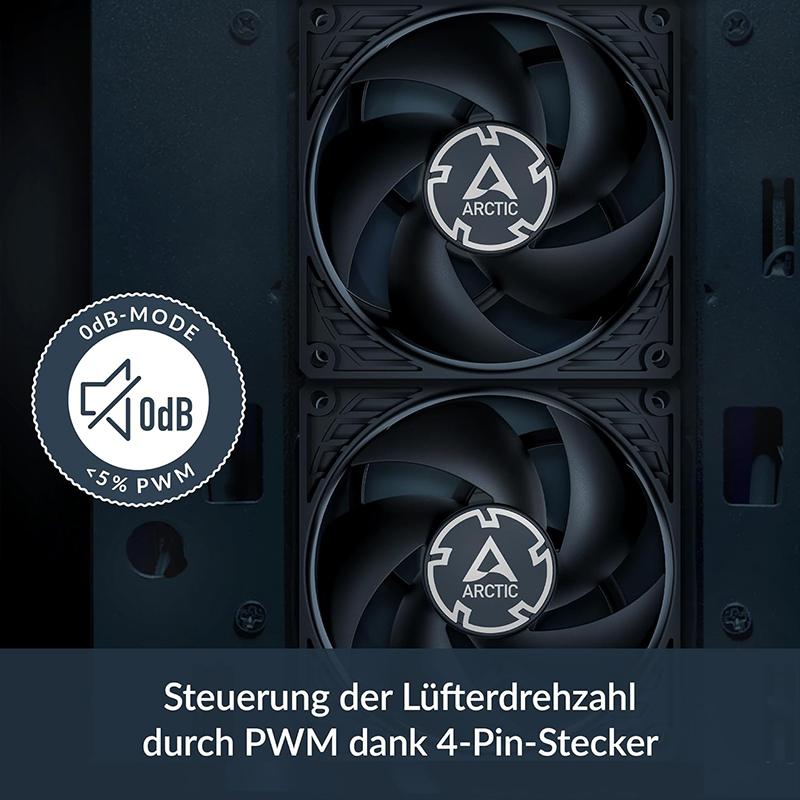 ARCTIC P9 PWM PST Black Fan,92 mm PWM Fan with Cable Splitter, Optimized for Static Pressure, 200-3000 RPM, Quiet and efficient P9 PWM PST Black