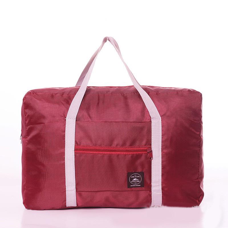 Foldable Large-Capacity Storage Bag with Printed Logo, Trolley Attachment, and Portable Design for Gym and Travel