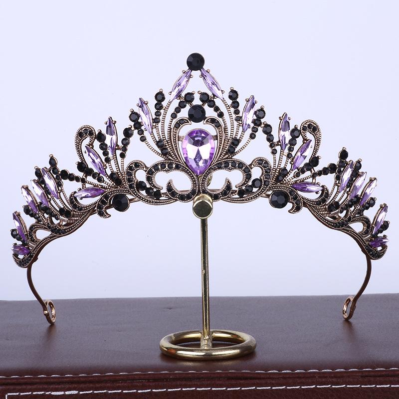 Braut Kopfbedeckungen Luxuriöse neue Krone Hochzeitskleid Barock Geburtstag Krone Haarschmuck