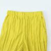 European & American Style Summer Wide Leg Elastic Waist Wrinkle-Effect Pants - Solid Color