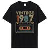 New Men T-shirt Vintage 1985 1986 1987 1988 1989 Tshirt Women T Shirt Men Cotton Tees Hip Hop Harajuku Streetwear