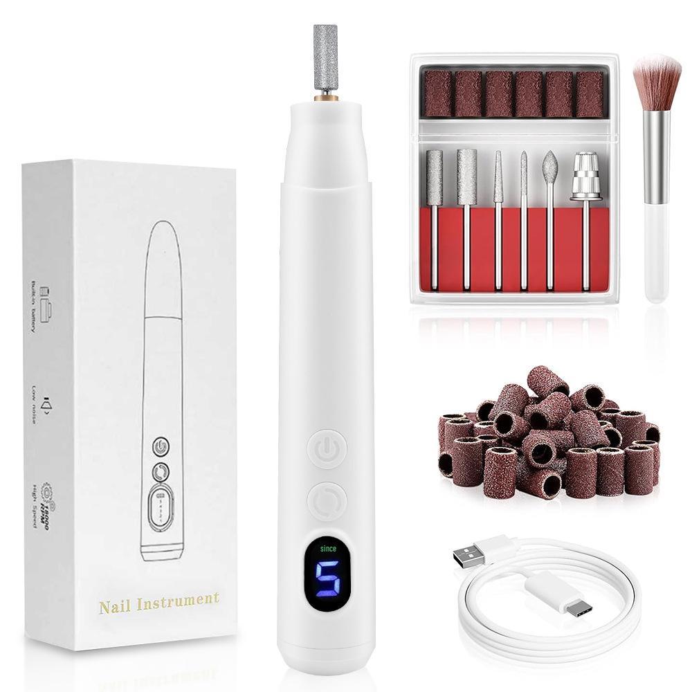Portable Rechargeable Electric Nail Grinder for Polishing, Gel Removal, and Shaping